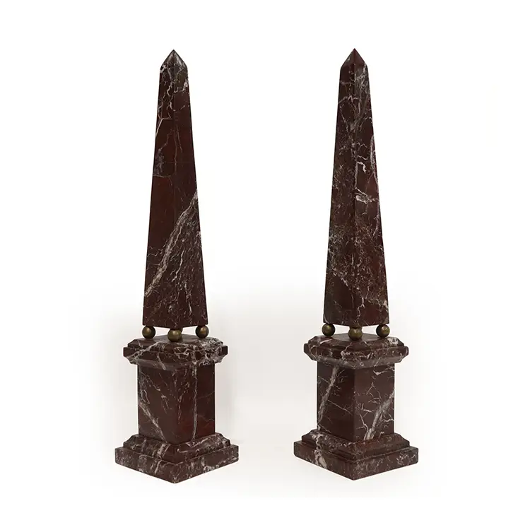 19TH CENTURY MARBLE OBELISKS