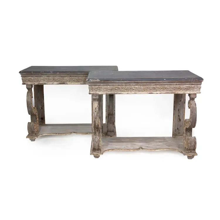 PAIR OF GUSTAVIAN CONSOLES