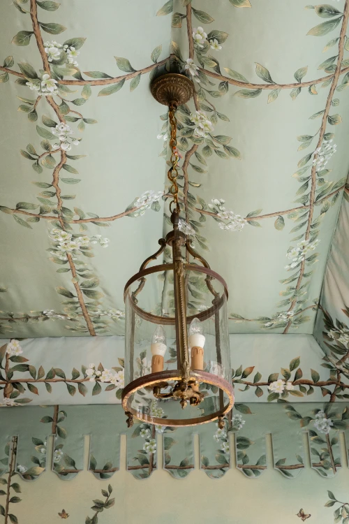 FRENCH BRASS HALL LANTERN