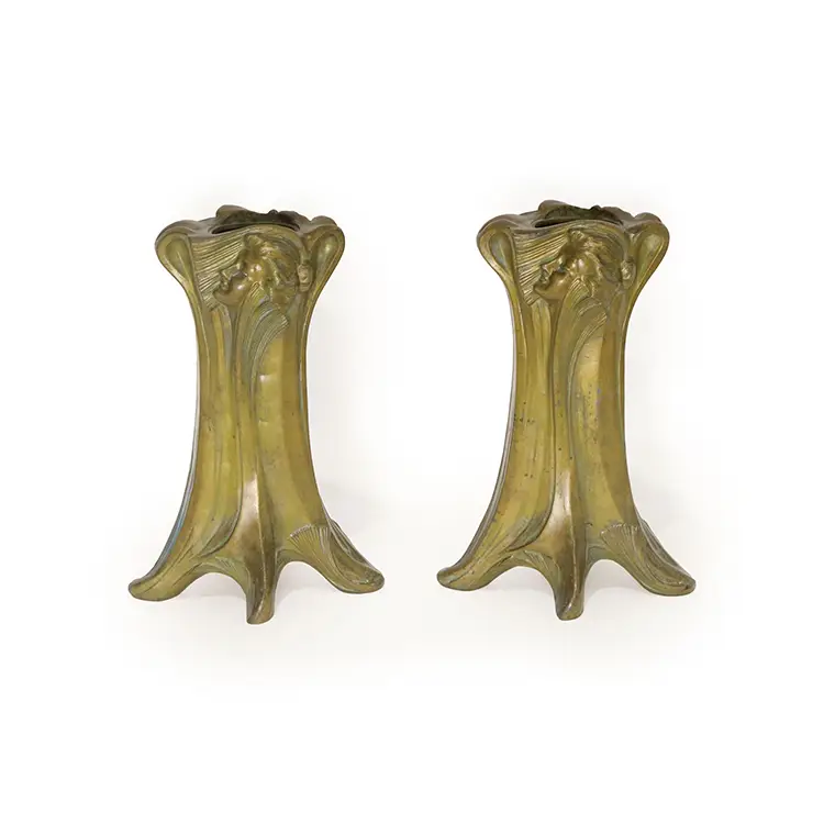PAIR OF ART NOUVEAU VASES BY FRANCESCO FLORA 