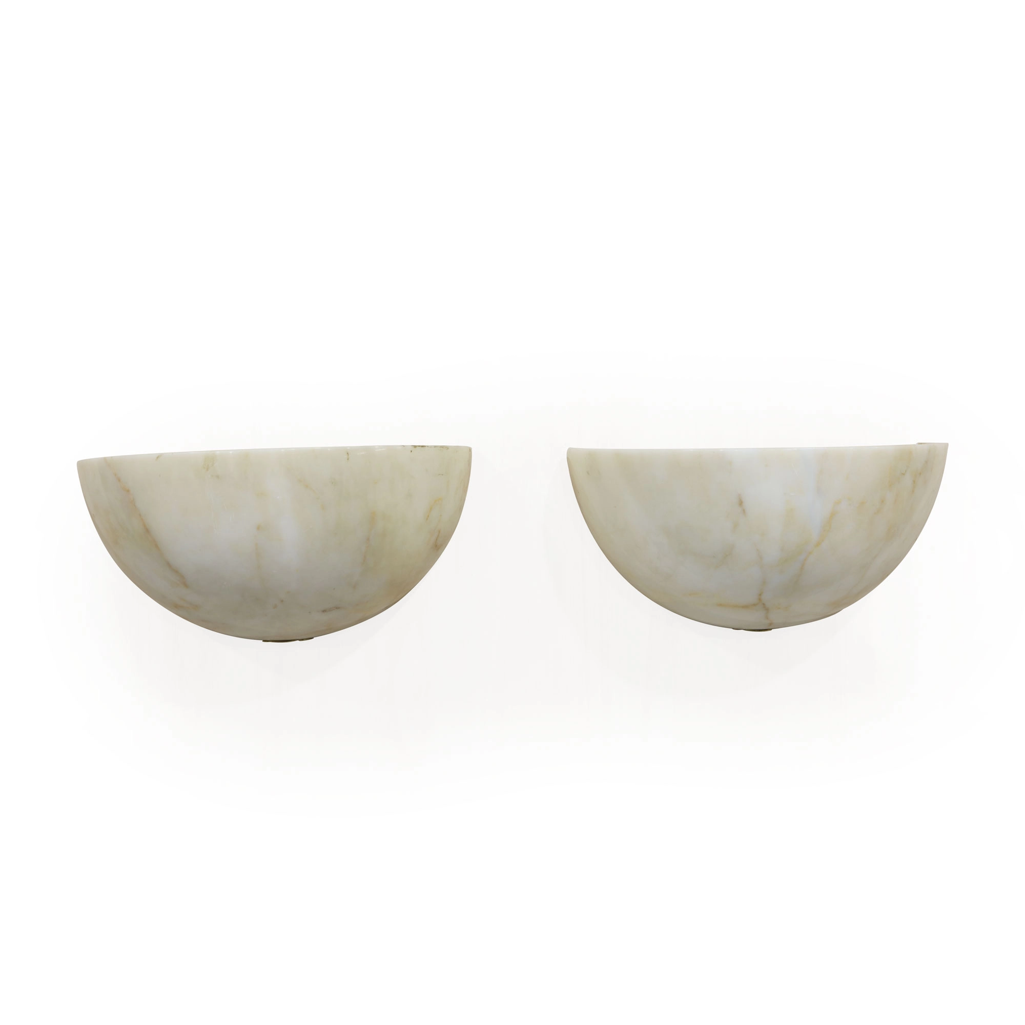 PAIR OF ALABASTER WALL LIGHTS 