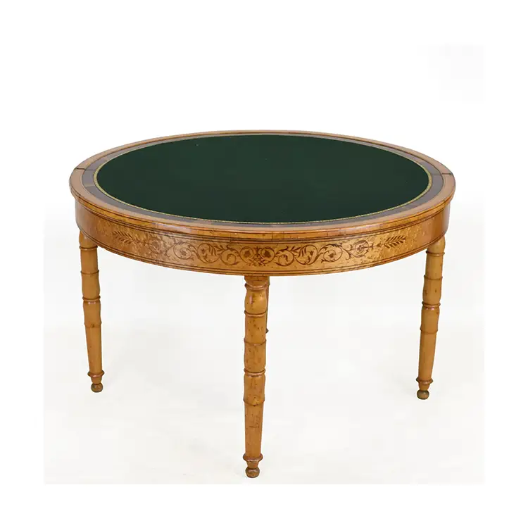 18TH CENTURY DEMI LUNE CARD TABLE