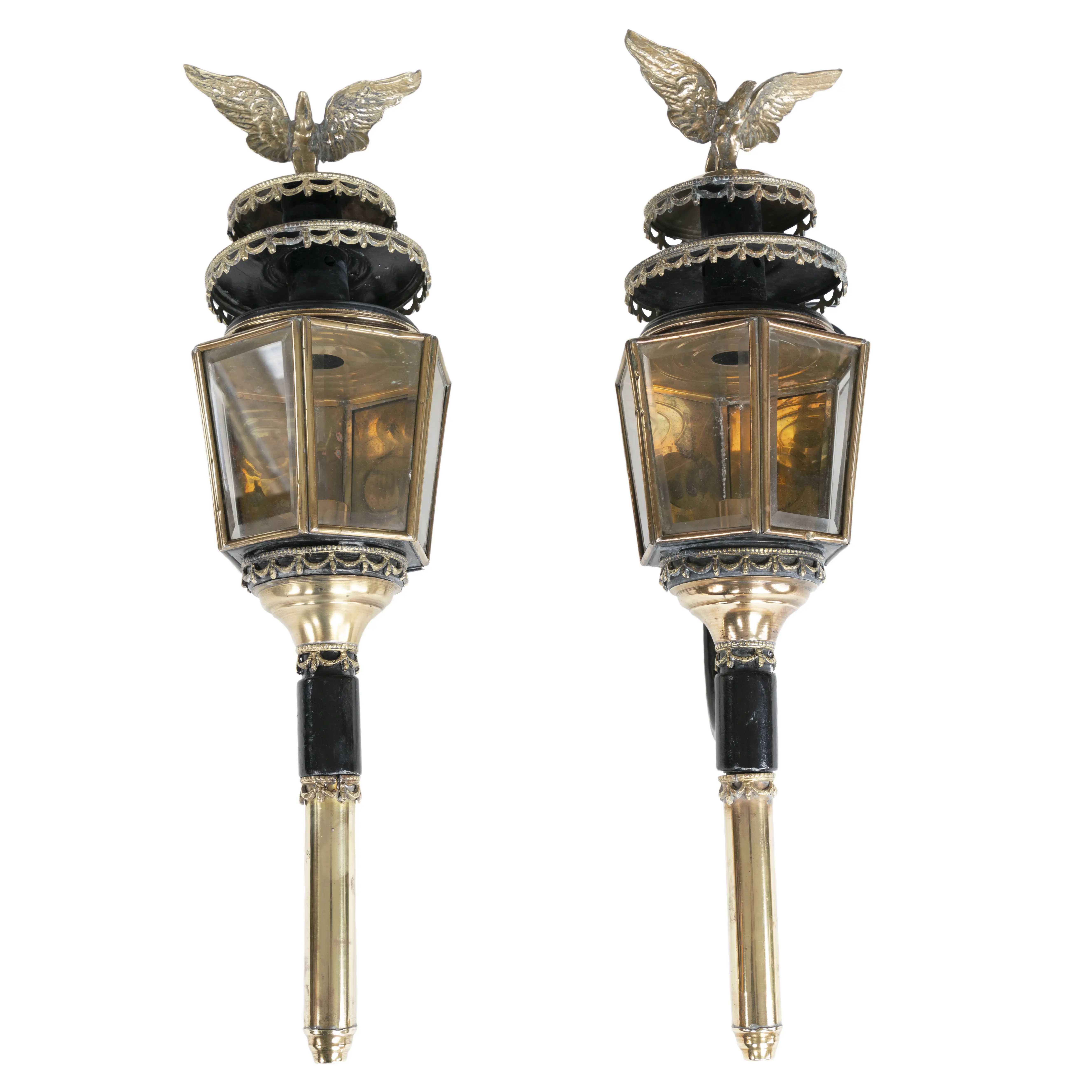 19TH CENTURY CARRIAGE WALL LIGHTS
