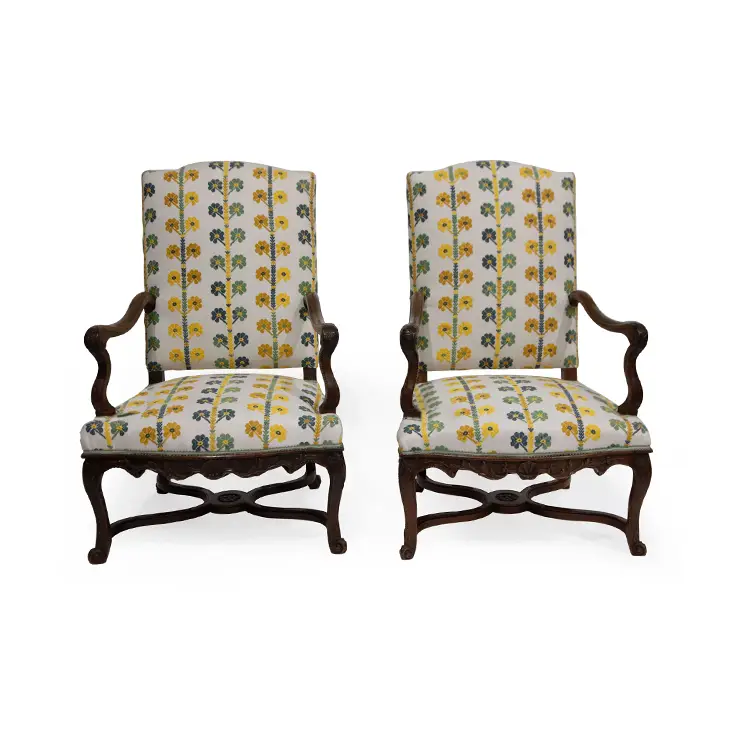 PAIR OF 19TH CENTURY FAUTEUILS