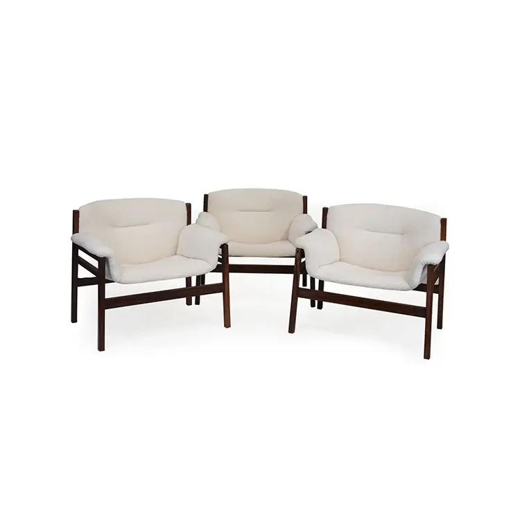 SET OF THREE ARMCHAIRS BY TITO AGNOLI