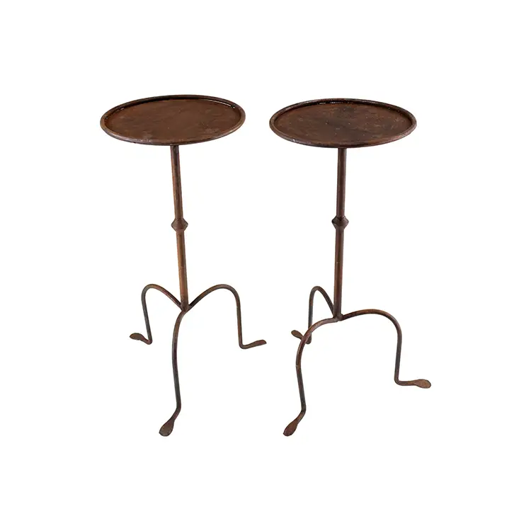 PAIR OF SPANISH MARTINI SIDE TABLES