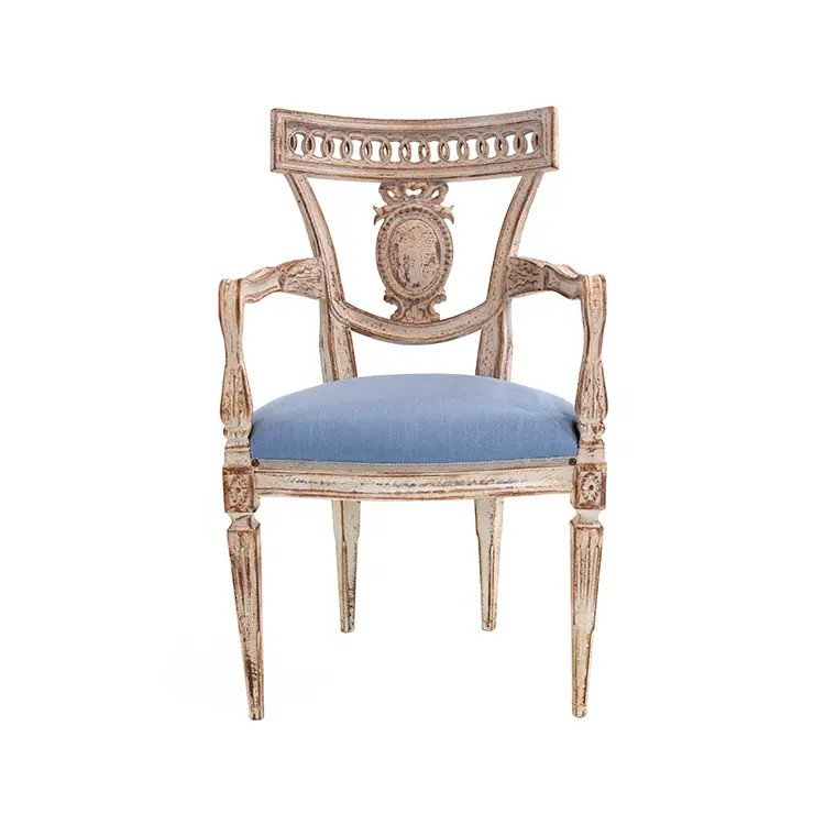 SET OF EIGHT GUSTAVIAN DINING CHAIRS