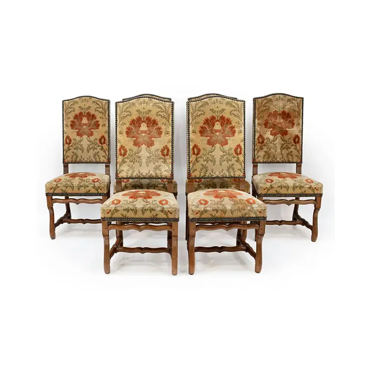 SET OF SIX LOUIS XIII STYLE DINING CHAIRS