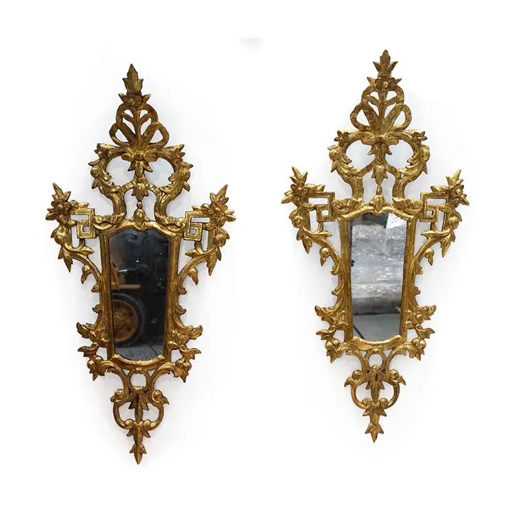PAIR OF 18TH CENTURY GILTWOOD MIRRORS