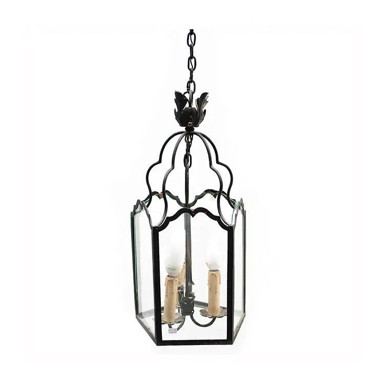 WROUGHT IRON HANGING LANTERN