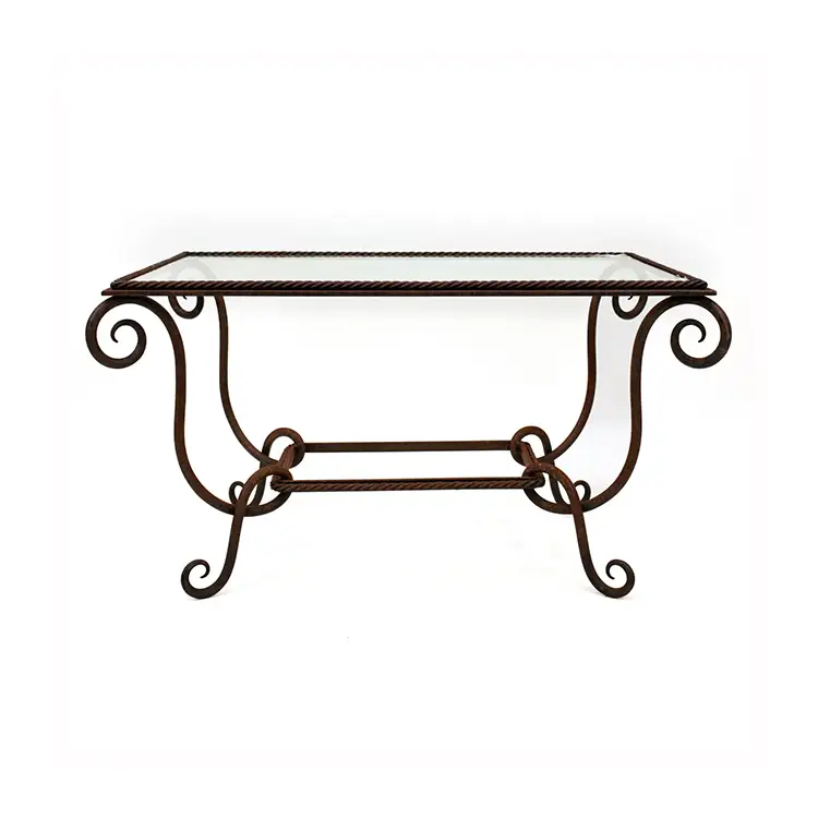 1960S WROUGHT IRON COFFEE TABLE 